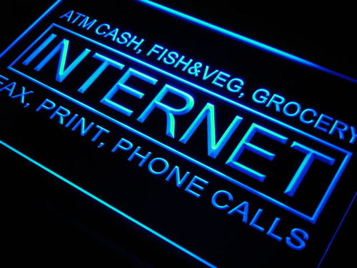 Internet ATM Cash Fax Phone Neon Light Sign